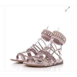 Valentino Garavani Leather & Suede Embellished Sandals